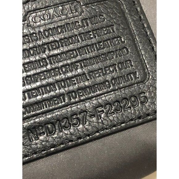 Coach Park Signature Black Leather Jacquard Tote Bag F23295 - Picture 7 of 7